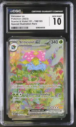 Venusaur ex 198/165 Sv: Scarlet & Violet 151 Holo CGC 10 Pokemon 2023 - Image 1
