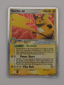 Raichu ex 97/106 Emerald Holo Rare Pokemon TCG Nintendo Pikachu - Image 1