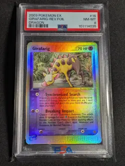 Pokemon Girafarig 16/97 Reverse Holo Ex Dragon PSA 8 NM-MT - Image 3
