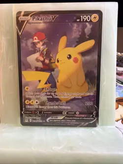 Pikachu V TG16/TG30 Swsh11: Pokemon Lost Origin Trainer Gallery Holo NM - Image 1