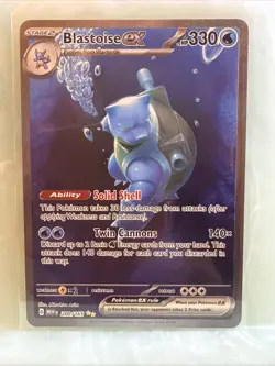 Pokemon Scarlet & Violet 151 TCG Blastoise EX 200/165 Special Illustration Mint - Image 1