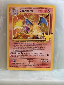 Pokemon TCG Charizard Celebrations: Classic Collection 4/102 Holo Rare - Image 1