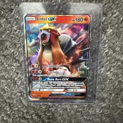 Entei GX - 10/73 - Pokemon Shining Legends Sun & Moon Ultra Rare Card NM - Image 1