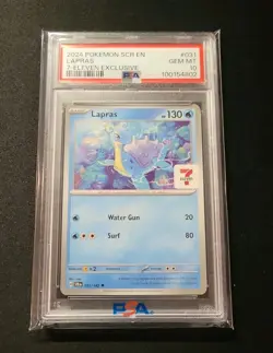 💎 PSA 10 Lapras 031/142 Seven Eleven 7/11 Promo 2024 Asia Exclusive Pokemon TCG - Image 1