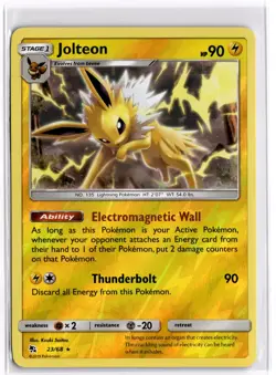 Pokemon TCG Jolteon 23/68 Hidden Fates Reverse Holo - Image 1