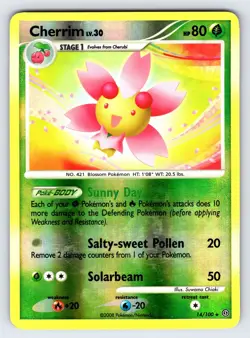 Cherrim 14/100 Stormfront TCG Pokemon Card TCG Nintendo Reverse Holo Rare - Lp - Image 1