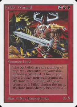 Keldon Warlord Unlimited PLD Red Uncommon MAGIC THE GATHERING CARD ABUGames - Image 1