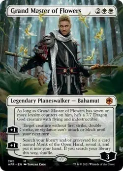 Magic The Gathering MTG GRAND MASTER OF FLOWERS BORDERLESS Forgotten Realms NM - Image 1