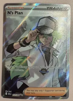 POKEMON TCG N's Plan 163/086 Sv: Black Bolt Holo - Image 1
