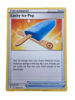 New: 2021 Pokemon TCG Lucky Ice Pop 150 Swsh07: Evolving Skies Regular Uncommon - Image 1