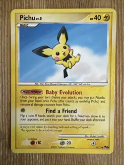 Pokemon TCG Pichu POP Series Promos 9 11/17 Regular Uncommon HP - Image 1