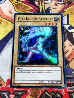 Gem-Knight Sapphire ha05-en002 1st Edition (LP/MP) Super Rare Yu-Gi-Oh! - Image 1