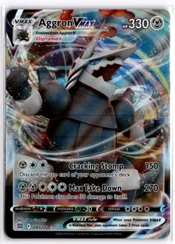 Pokemon TCG Aggron VMAX 097/172 Swsh09: Brilliant Stars Ultra Rare - Image 1