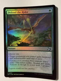 Defend the Rider Foil - DFT 0157 - NM - MTG Magic Aetherdrift - Image 1