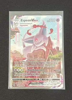 Pokemon TCG Espeon Vmax Fusion Strike 270/264 Holo Secret Rare - Image 1