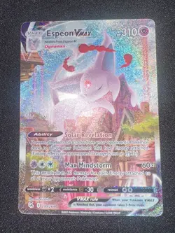 Pokemon TCG Espeon Vmax Fusion Strike 270/264 Holo Secret Rare - Image 2