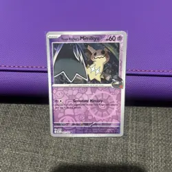 Pokemon TCG Team Rockets Mimikyu Reverse Holo Card Destined Rivals 087/182 - Image 1