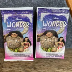 2025 Topps Disney Wonder 2 Pack Lot 6 Cards Per Pack, New Factory Sealed - Image 1
