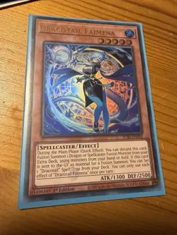 Yu-Gi-Oh TCG JUSH-EN002 Dracotail Faimena Ultra Rare 1st Edition Card - Image 1