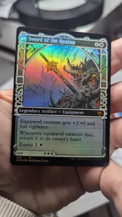 1x Halvar God Of Battle SHOWCASE FOIL NM - Kaldheim MTG Magic Equipment EDH x1 - Image 2