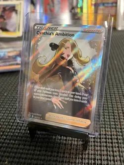 Pokemon TCG Cynthia's Ambition Trainer Rare Holo Card 169/172 Brilliant Stars - Image 1