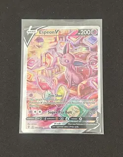 Espeon V (Alternate Full Art) 180/203 SWSH07: Evolving Skies - Pokemon Card - Image 1