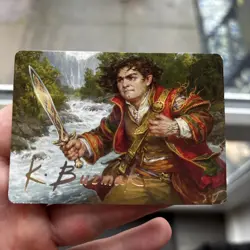 Art Series (16/81) - Frodo Baggins MTG LOTR with gold stamp signature RARE - Image 1