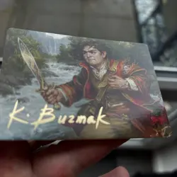 Art Series (16/81) - Frodo Baggins MTG LOTR with gold stamp signature RARE - Image 2