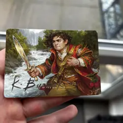 Art Series (16/81) - Frodo Baggins MTG LOTR with gold stamp signature RARE - Image 4