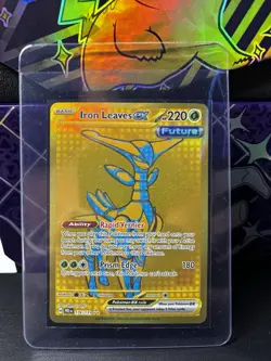 Pokemon TCG Prismatic Evolutions-Iron Leaves EX Hyper Rare Gold Card 176/131 - Image 1