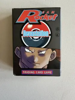 1999 Pokemon Team Rocket Devastation Theme Deck Vintage COMPLETE Deck 781624924674 - Image 1