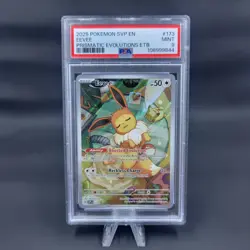 Pokemon Eevee TCG 173 Holo Promo Prismatic Evolutions PSA 9 - Image 1