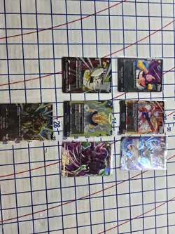Dragon Ball Fusion World Awakened Pulse 5x SR Lot Of 7 Foil Cards Goku Vegeta - Image 1