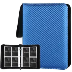 GERMUN 4 Pocket Card Binder, Premium Zip Trading Card Binder, 400 Double Side... - Image 1