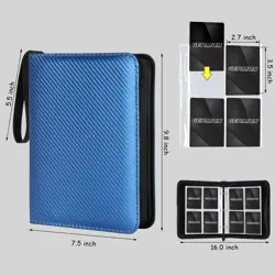 GERMUN 4 Pocket Card Binder, Premium Zip Trading Card Binder, 400 Double Side... - Image 2