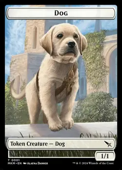 4 x Dog Token (0001) - Murders at Karlov Manor - NM-Mint - MTG - Image 1