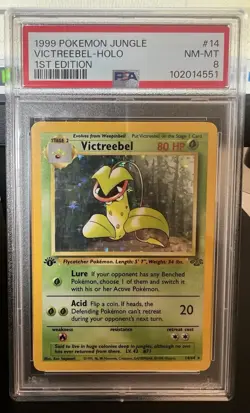 1999 Pokemon Game Jungle 1st Edition VICTREEBEL Holo #14/64 PSA 8 - Image 1