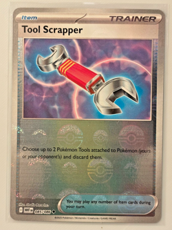 Tool Scrapper #085/086 Rev Foil Poke Ball White Flare Pokemon 2025 NM - Image 1