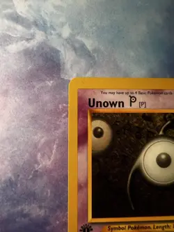 *1st Edition* Vintage Unown P 58/105 Pokemon TCG Neo Destiny Uncommon - Image 2