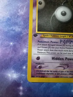 *1st Edition* Vintage Unown P 58/105 Pokemon TCG Neo Destiny Uncommon - Image 5