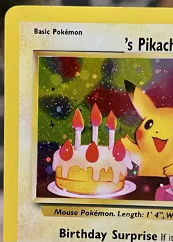 1999 - 2000 Birthday Pikachu Black Star Promo Card # 24 LP See Pictures - Image 5