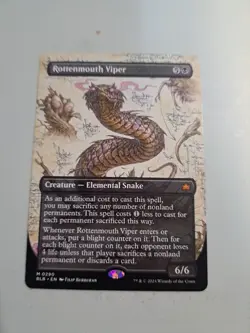 MTG: Rottenmouth Viper (Borderless) (LP): Bloomburrow - Image 1