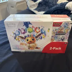 Pokemon TCG Prismatic Evolutions ETB with Booster Bundle Costco 2-Pack Sealed - Image 1