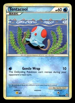 Tentacool 80/102 HGSS Triumphant Pokemon Card - Image 1