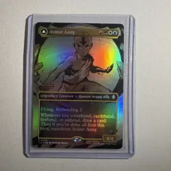 FOIL AVATAR AANG (BORDERLESS) Avatar: The Last Airbender TLA Magic MTG MINT CARD - Image 3