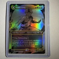 FOIL AVATAR AANG (BORDERLESS) Avatar: The Last Airbender TLA Magic MTG MINT CARD - Image 4