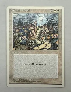 Wrath of God x1 MTG 4th Fourth Edition 1x Magic Very Good Moderate Play VG MP - Image 1