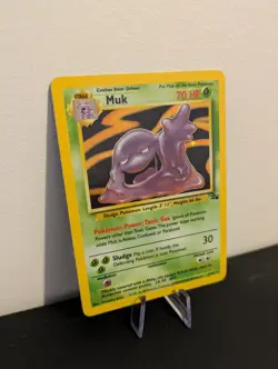 Muk 13/62 Rare Fossil Holo Pokemon Card 1999 - Image 2