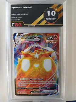 Carte pokemon Francais Pyrobut VMAX (FST 045) Poing de Fusion CGG 10 26490061 - Image 1