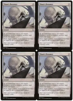 MTG Titan's Presence x4 Battle for Zendikar Uncommon NM Playset - Image 1